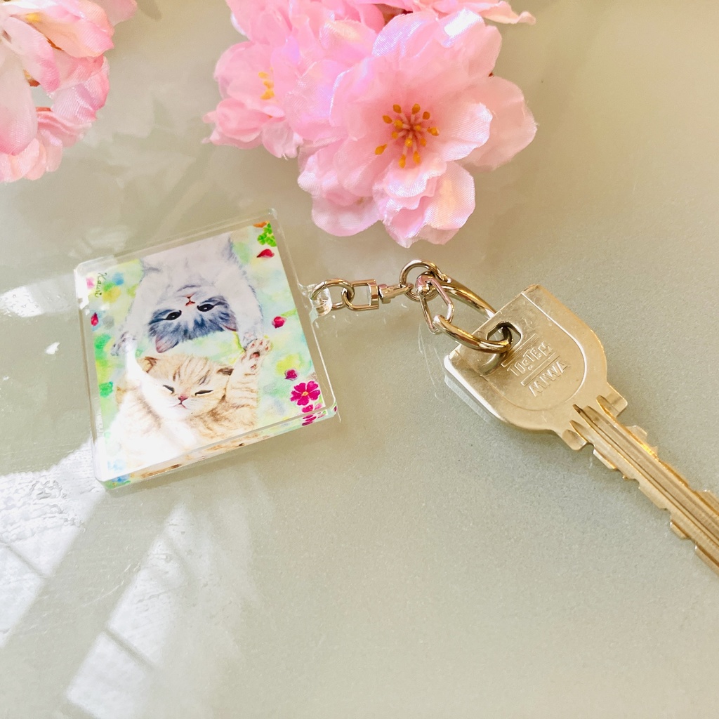 手をつなごう アクリルキーホルダー