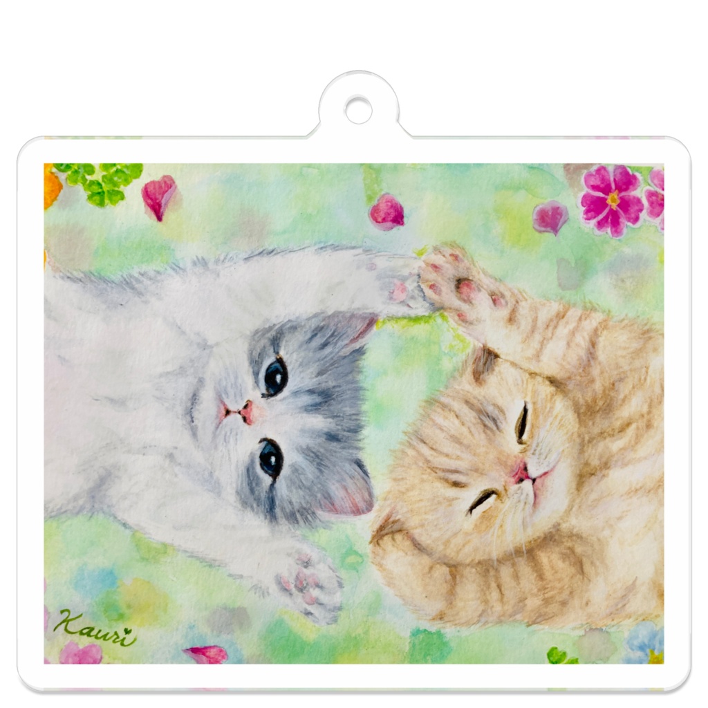 手をつなごう アクリルキーホルダー