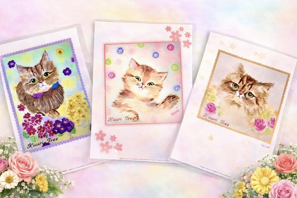 Kauri Tree 懐かしシリーズ　クリアファイル3枚セット