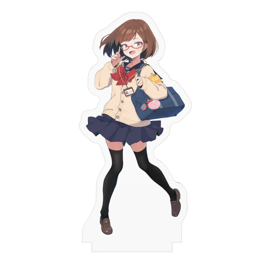 花沢ねこ キービジュアル 冬服 アクリルフィギュア(70x70mm)