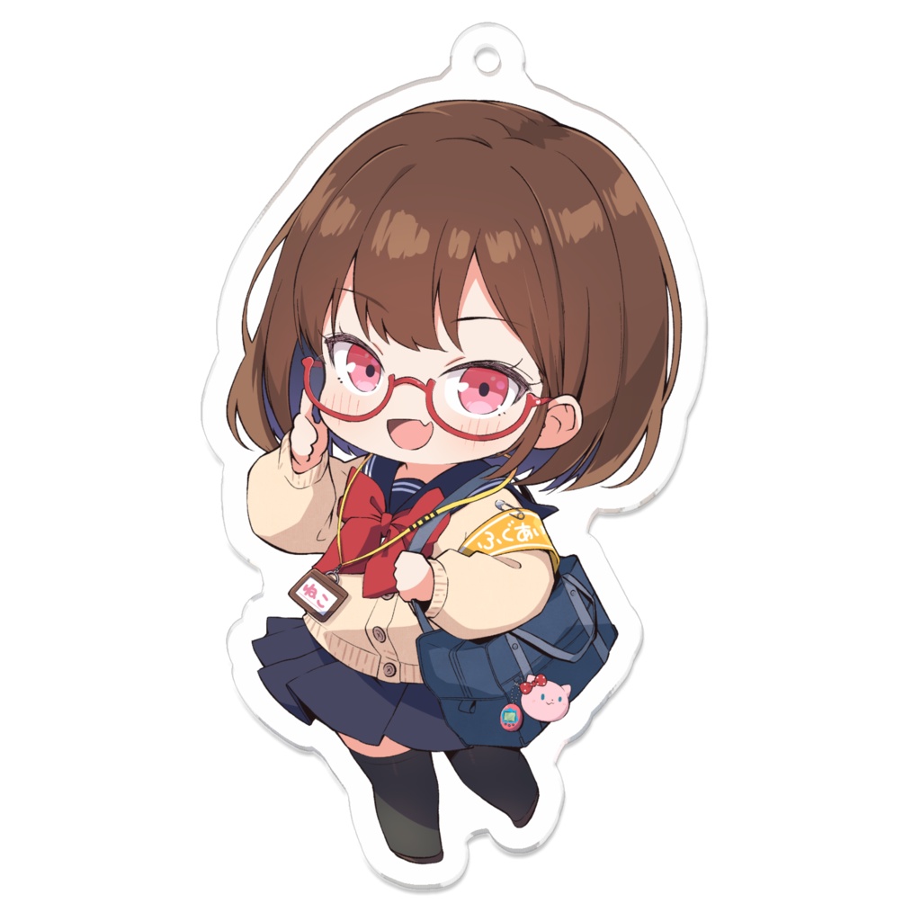 花沢ねこ キービジュアルSDサイズ アクリルキーホルダー(70x70mm)