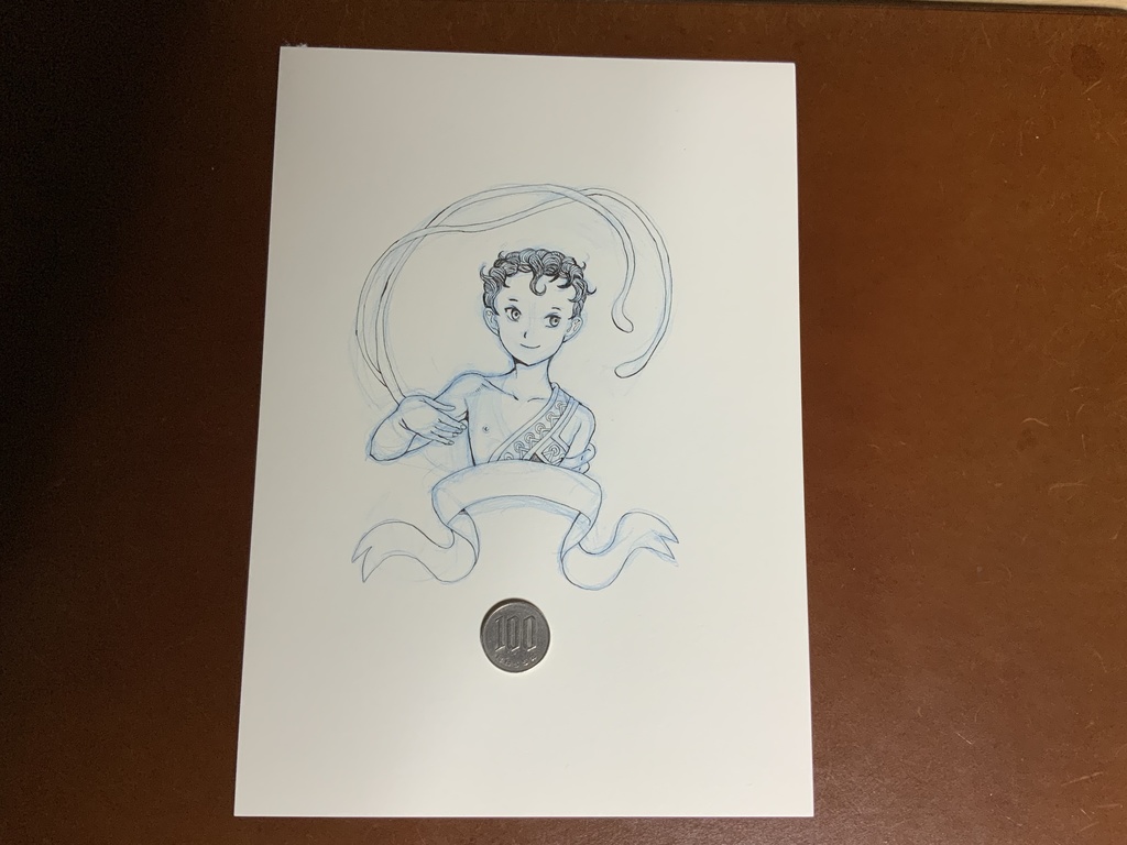 ペン画10 蔵書票もどき　ピュア