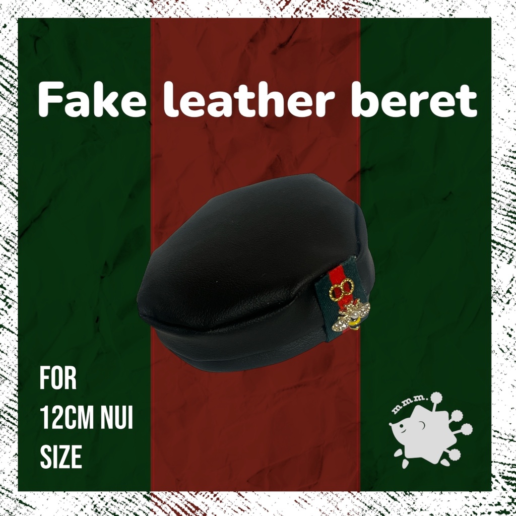 Fake leather beret