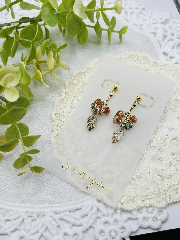 【オリジナル】ミニホオズキモチーフアクセサリー