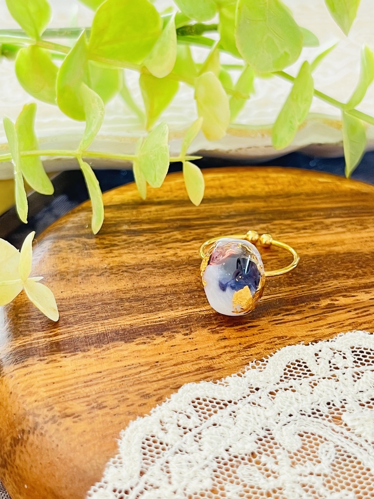 【オリジナル】グラデーションレジンリング