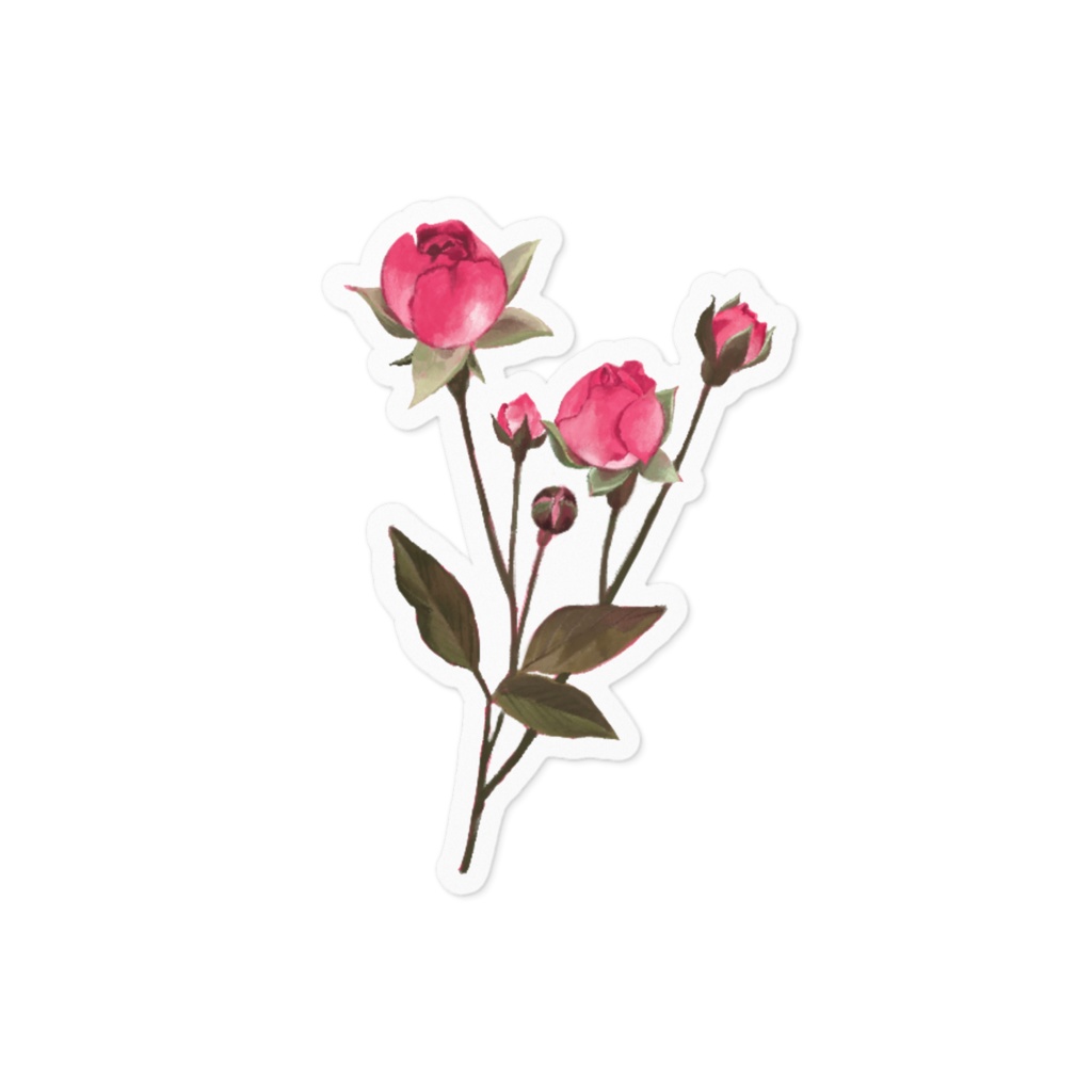 薔薇のステッカー
