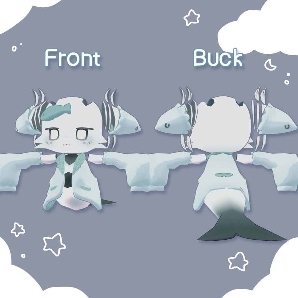 【3アバター対応】まどろみゴーストパジャマ