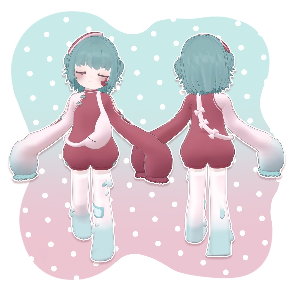 【オリジナル3Dモデル】腐乱死体のふにくちゃん