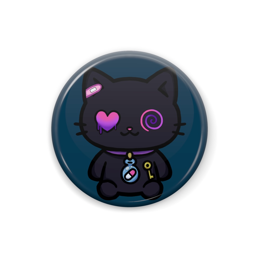 クロ（Kuro）缶バッジ