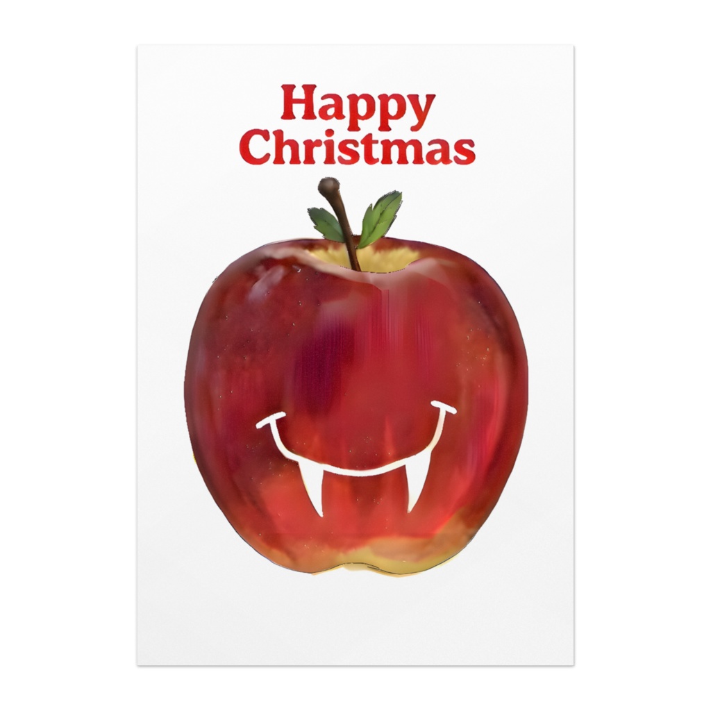 赤りんご Happy Christmas バージョン2 ポスター 