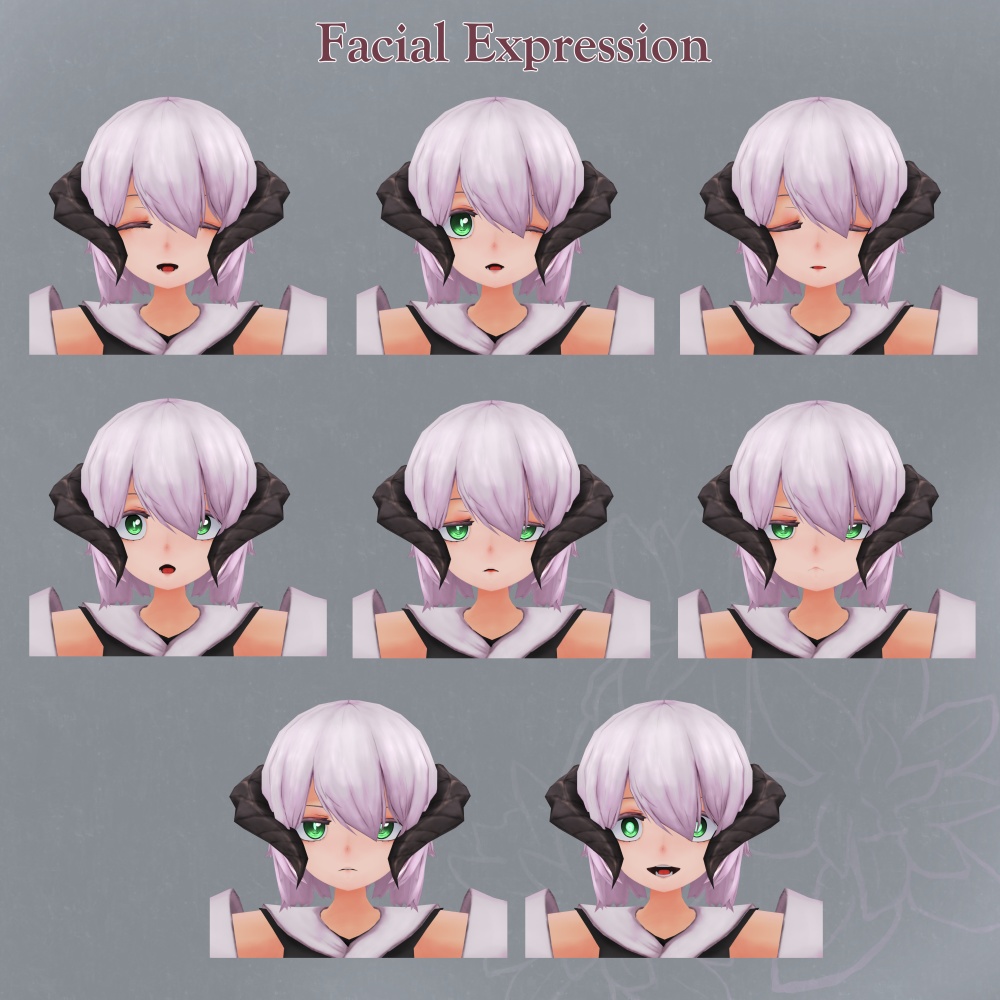 オリジナル3Dモデル「中辺ローザ」