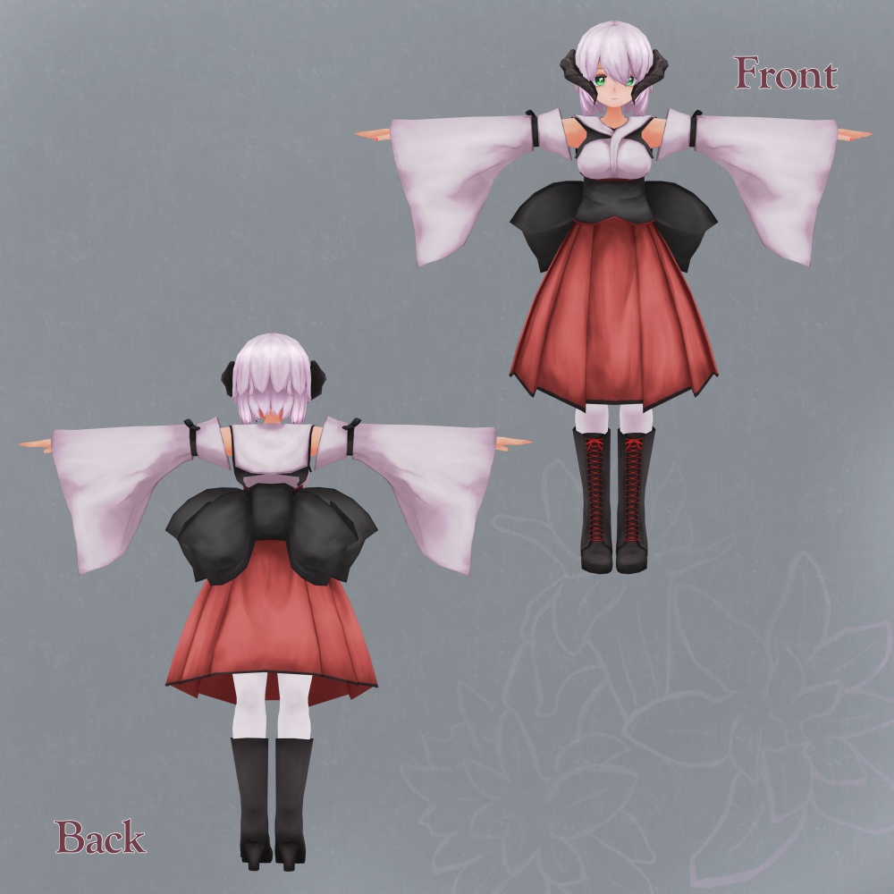 オリジナル3Dモデル「中辺ローザ」