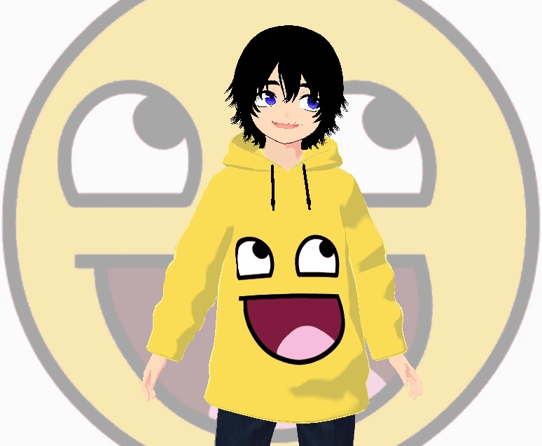 「かっこいい顔のパーカ」/Parka Awesome Face