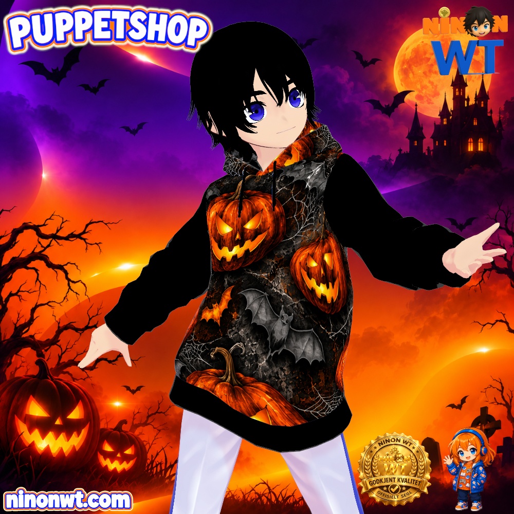 🎃 Halloween Pumpkin Hoodie Texture | VRChat & Avatar Use | ハロウィン パーカー テクスチャ