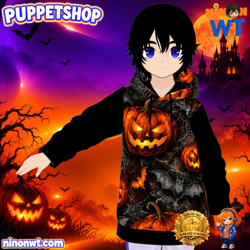 🎃 Halloween Pumpkin Hoodie Texture | VRChat & Avatar Use | ハロウィン パーカー テクスチャ