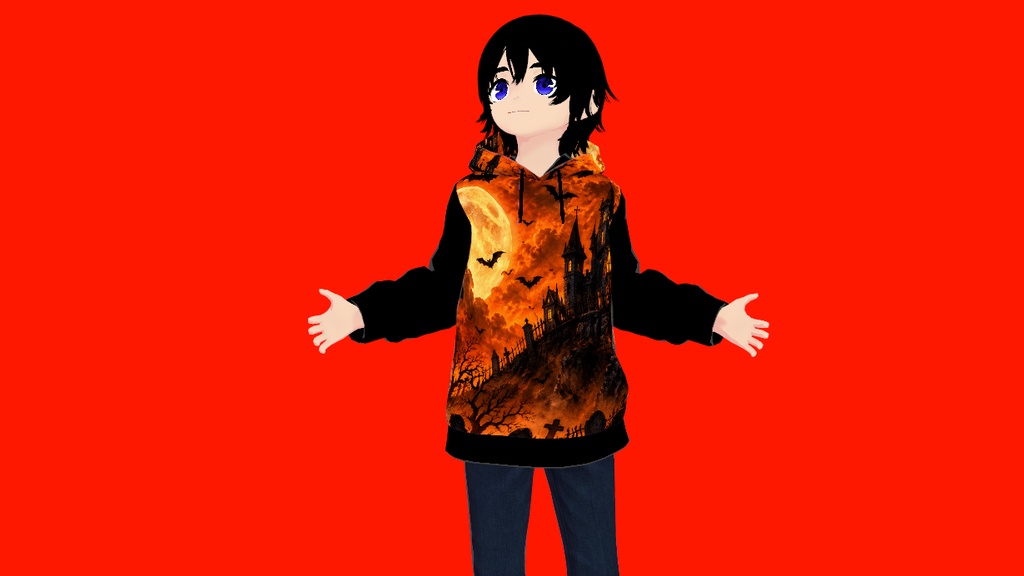 🏰 ホーンテッドキャッスルパーカー テクスチャ | Haunted Castle Hoodie Texture