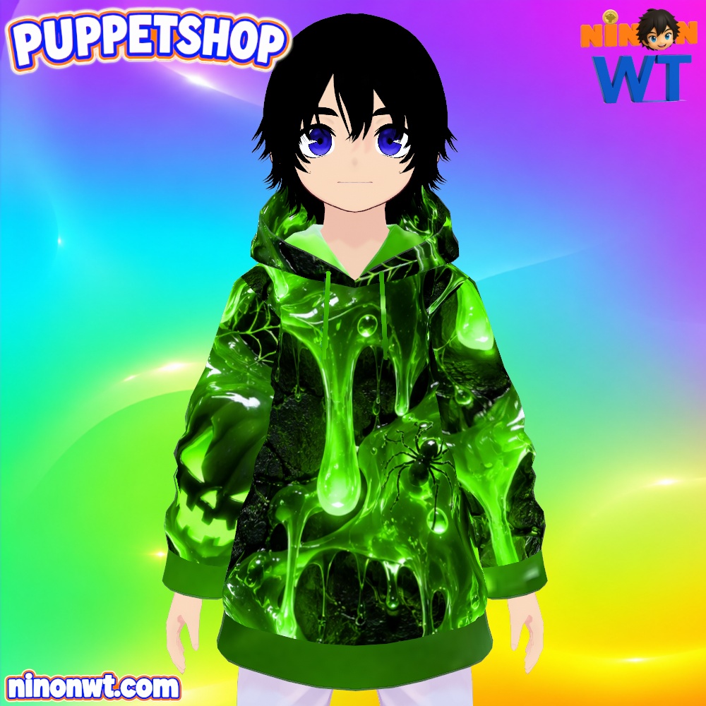グリーンスライムパーカー テクスチャ | Toxic Green Slime Hoodie Texture