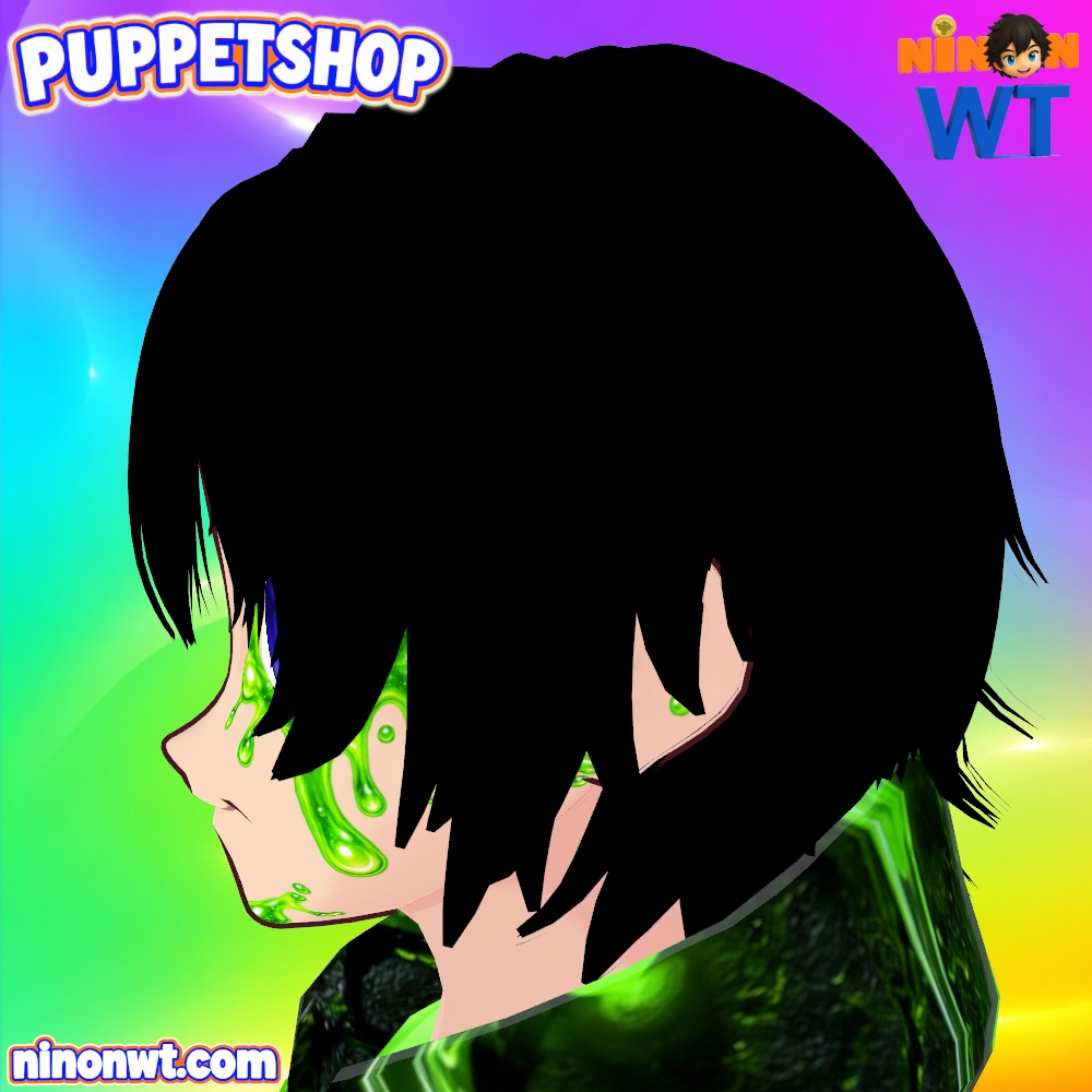グリーンスライム フェイスペイントテクスチャ | Toxic Green Slime Face Paint Texture