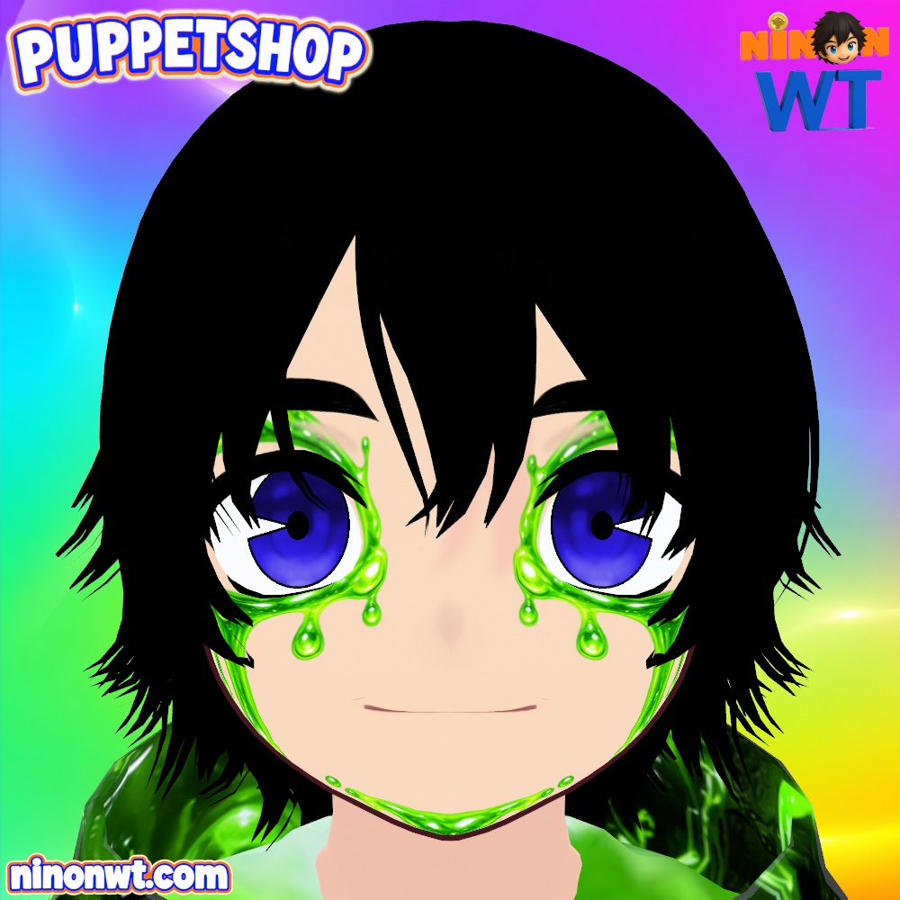 グリーンスライム フェイスペイントテクスチャ | Toxic Green Slime Face Paint Texture