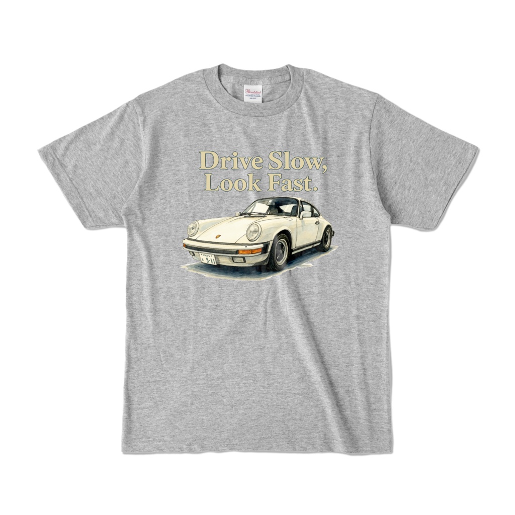 レトロスポーツカー｜80sスタイルTシャツ［ミックスグレー］
