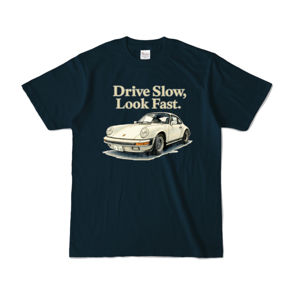レトロスポーツカー｜80sスタイルTシャツ［ネイビー］