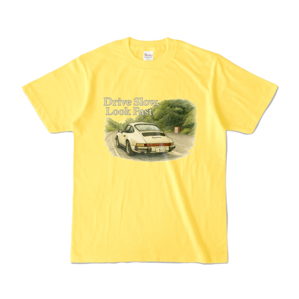 レトロ911｜80sスタイルTシャツ［イエロー・リアビュー］