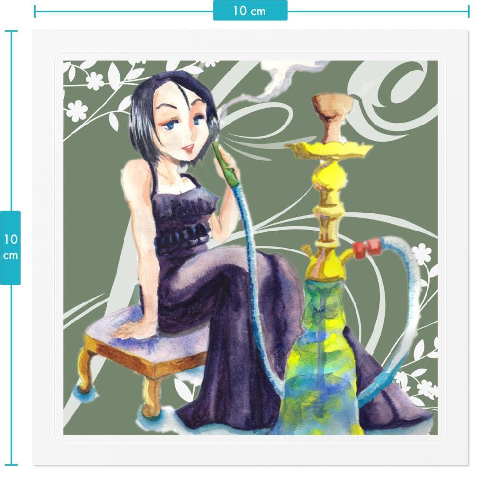 シーシャ リラックスステッカー クリアタイプ