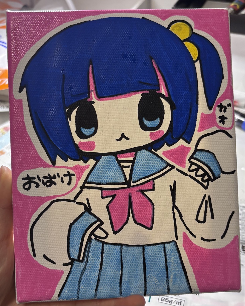 おばけふちゃん　キャンバス原画
