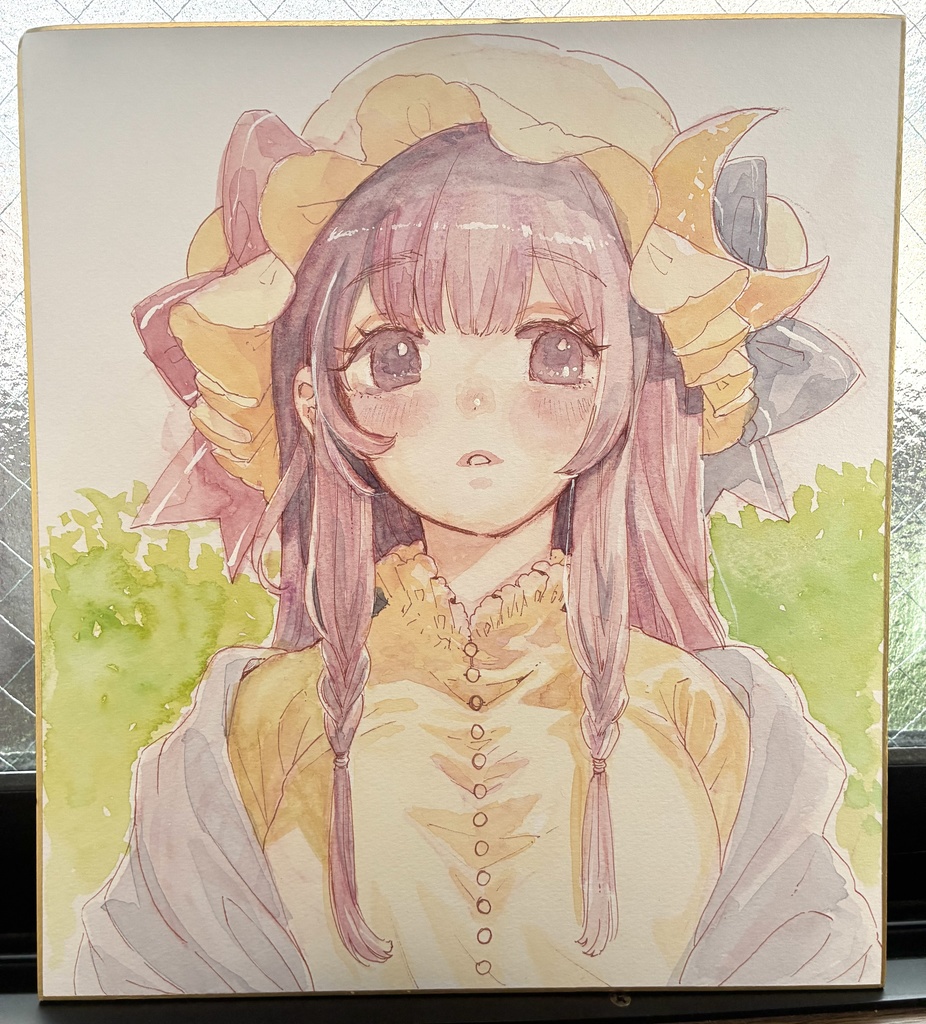 【手描き色紙】パチュリー・ノーレッジ