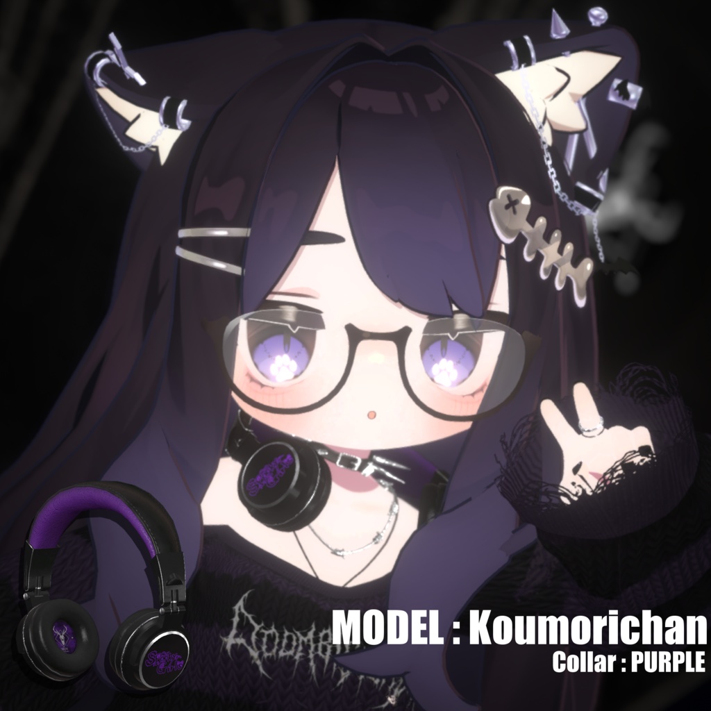 🖤3BON × SpookyGirls🖤COLLABORATION HEADPHONE🎧✨#3BON #すぷが