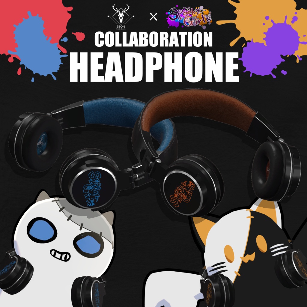 🖤3BON × SpookyGirls🖤COLLABORATION HEADPHONE🎧✨#3BON #すぷが