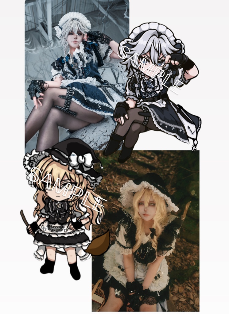 東方Project 霧雨魔理沙&十六夜咲夜 ホログラムステッカー