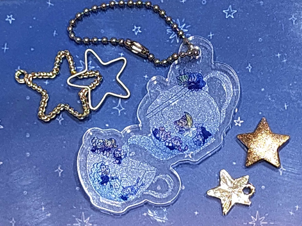 12星座のティータイムアクリルキーホルダー