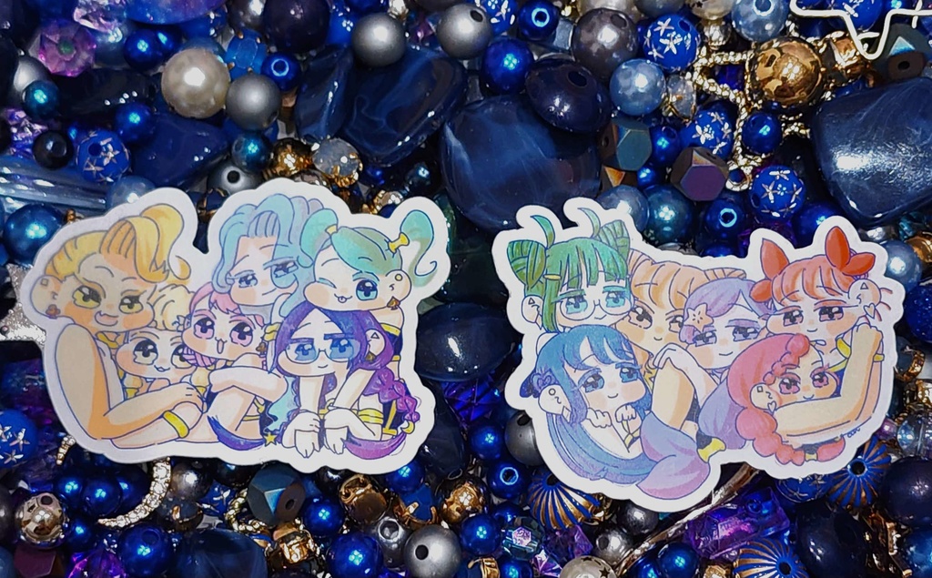 12星座の陰陽ステッカー