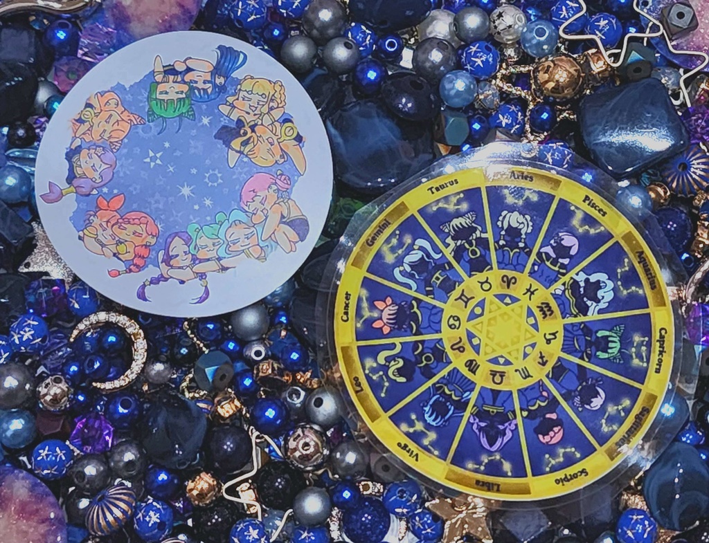 12星座の円ステッカー