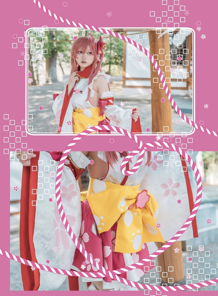 【さくらみこ・星街すいせいコスプレ写真集】さくら・Stellar in the city・解釈本