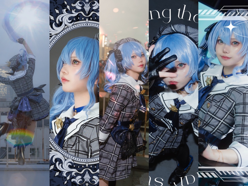 【さくらみこ・星街すいせいコスプレ写真集】さくら・Stellar in the city・解釈本