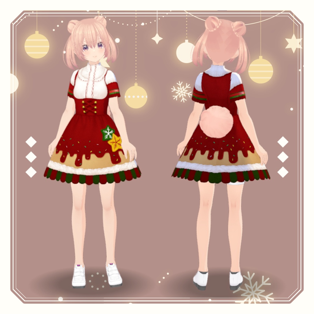 【VRoid衣装】クリスマスワンピース