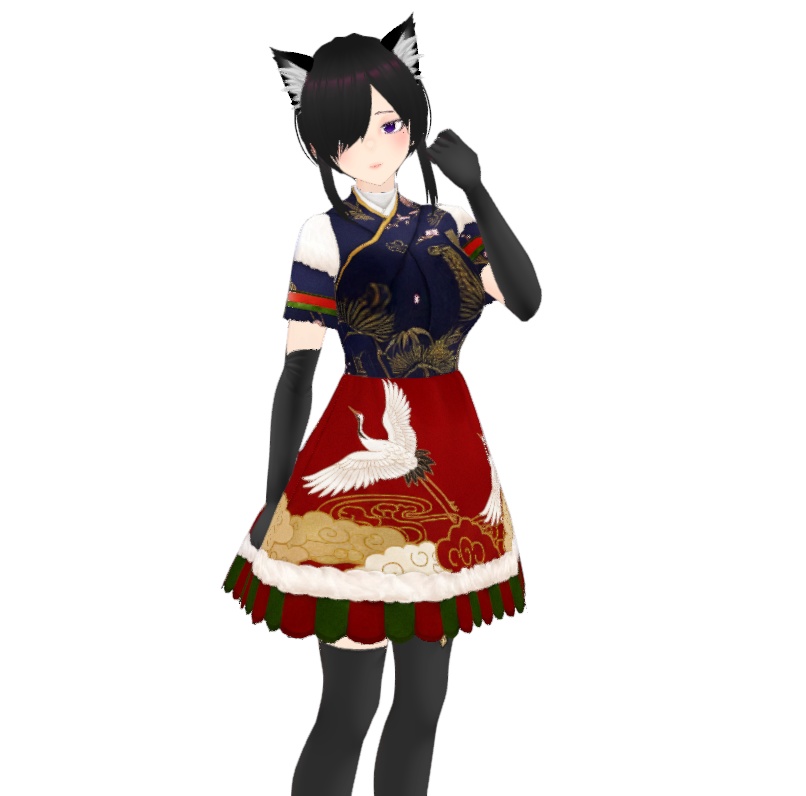 【VRoid衣装】和風ワンピース