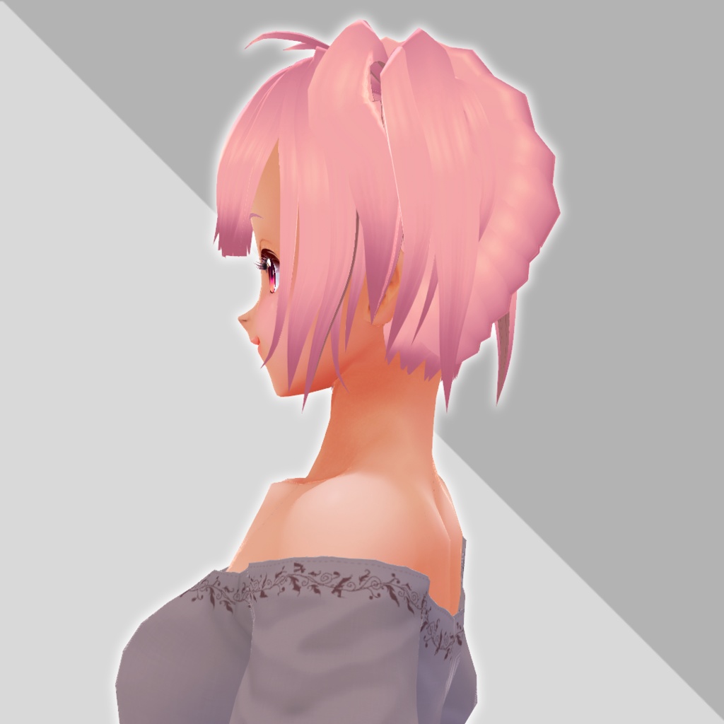 VRoidヘアプリセット*猫耳付きぱっつん前髪4ヘアアレンジパック