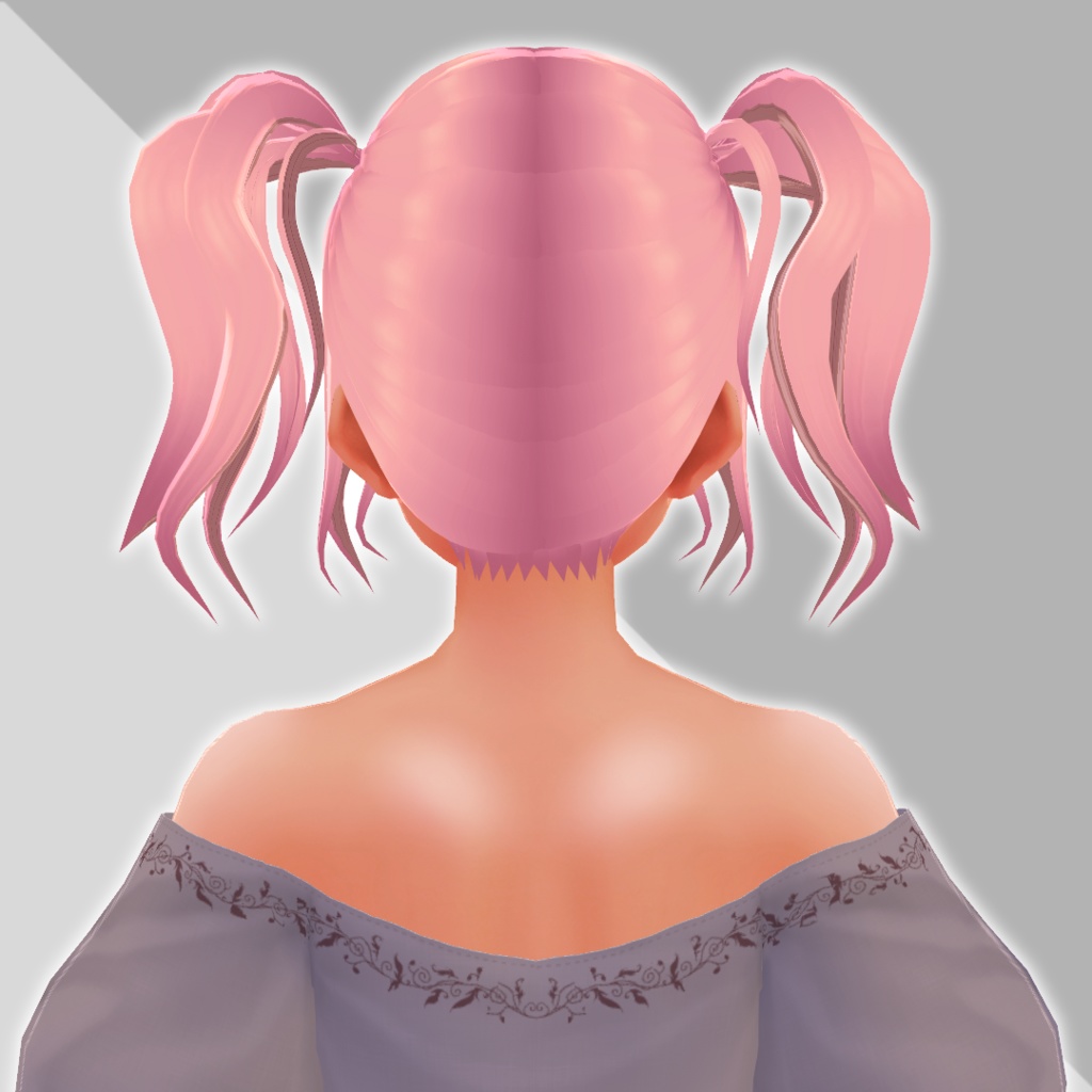 VRoidヘアプリセット*猫耳付きぱっつん前髪4ヘアアレンジパック