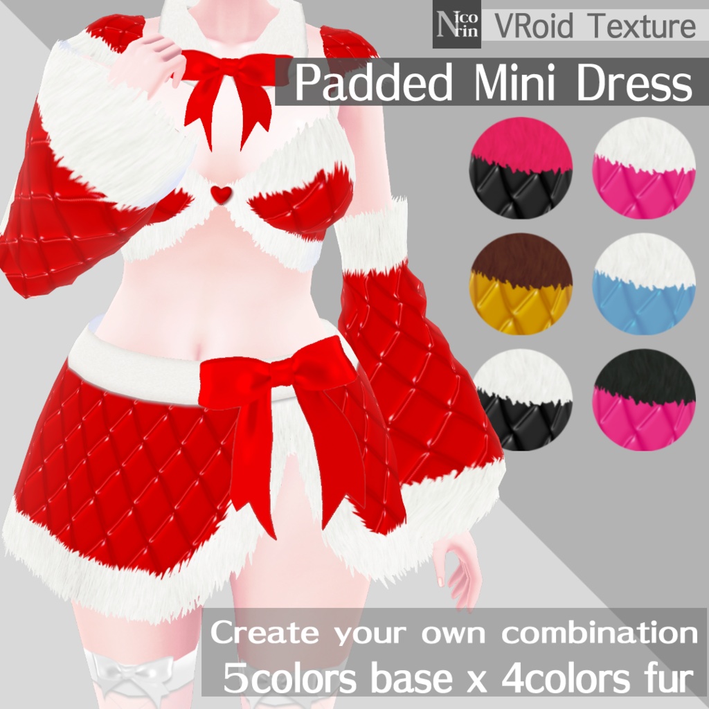 [VRoid] Padded Mini Dress [VRoid Stable ver.]