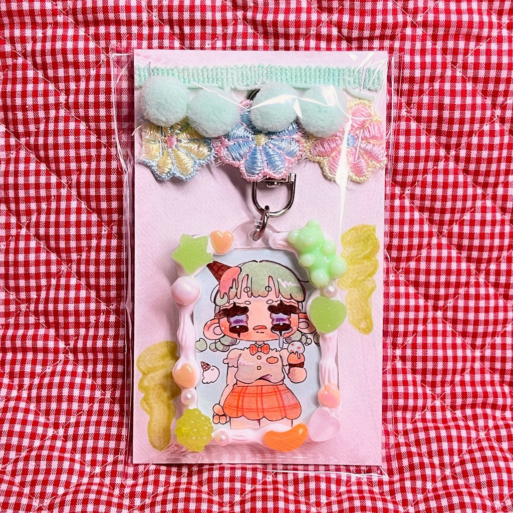 原画キーホルダー『溶けちゃったアイスクリーム🍨』