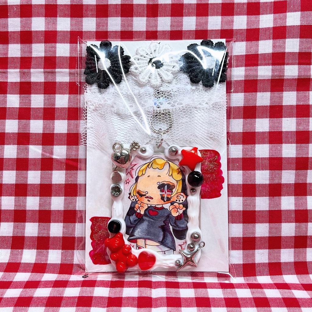 原画キーホルダー『黒うさぎ🐰』