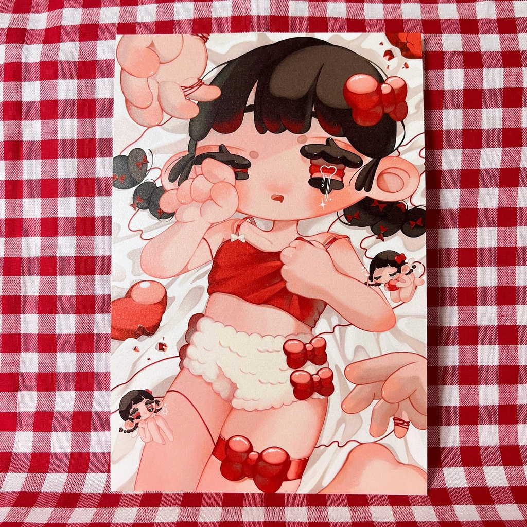 イラストカード「くるしい」