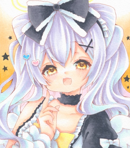 ミニ色紙　花騎士　ネコヤナギ～ハロウィン～