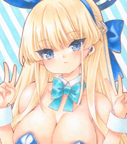 ミニ色紙　ブルーアーカイブ　トキ～バニー～