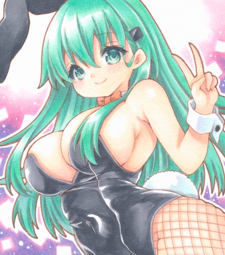 ミニ色紙　艦これ　鈴谷～バニー～