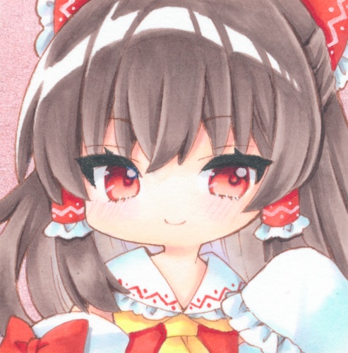 豆色紙　東方project　博麗霊夢