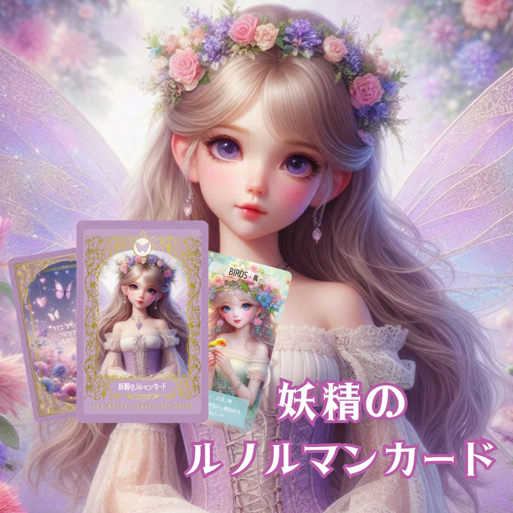 意味付き★妖精のルノルマンカード 初心者 可愛い 優しい 小さめデッキ ソウルメイト 恋愛 おすすめ　日本語